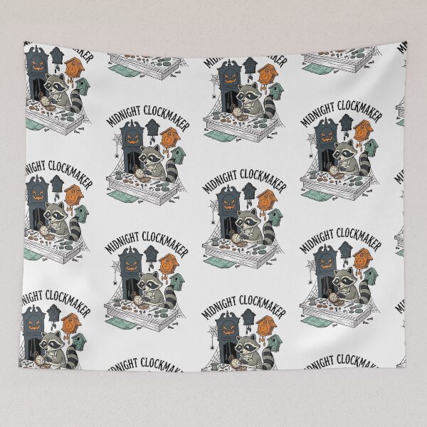 Item preview, Raccoon Midnight Clockmaker designed and sold by PictoVibe.