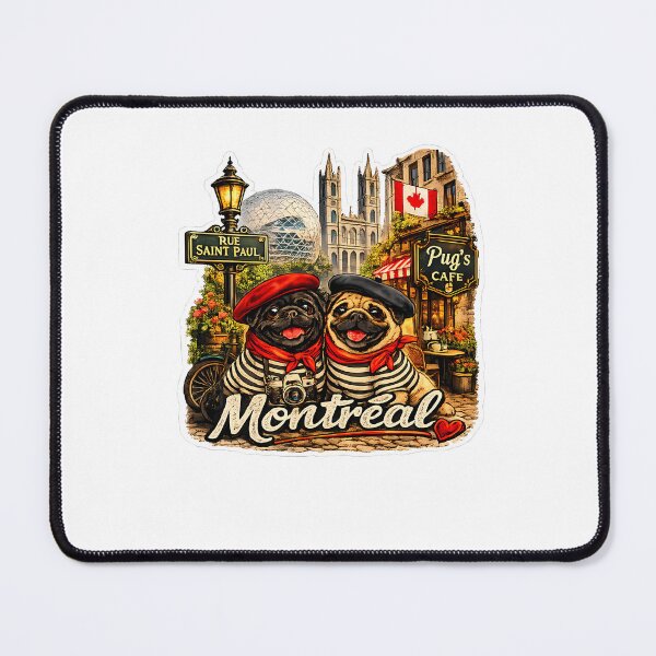 Item preview, Pugs In Montreal Quebec Canada Old Montreal designed and sold by aianhiaiuiu.