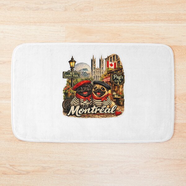 Item preview, Pugs In Montreal Quebec Canada Old Montreal designed and sold by aianhiaiuiu.