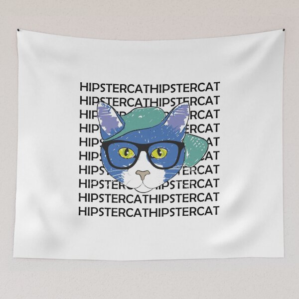 Aperçu de l'œuvre Hipster Cat - 2 cool 4 cette planète créée et vendue par Garaunt - The bavarian brute.