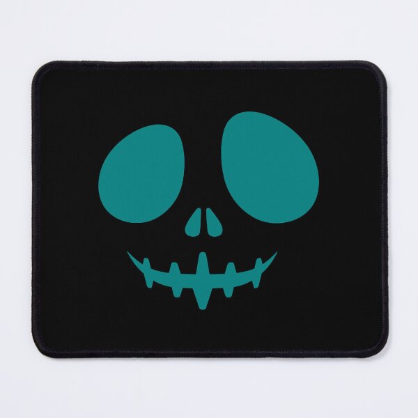 Item preview, Teal Creepy Grin Skeleton Face Halloween Design designed and sold by pattern-archive.