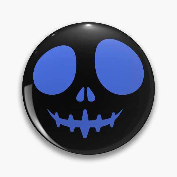 Item preview, Royal Blue Creepy Grin Skeleton Face Halloween Design designed and sold by pattern-archive.