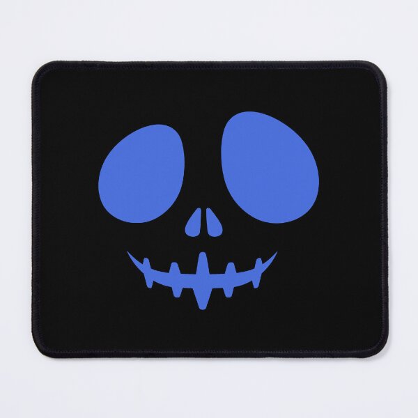 Item preview, Royal Blue Creepy Grin Skeleton Face Halloween Design designed and sold by pattern-archive.