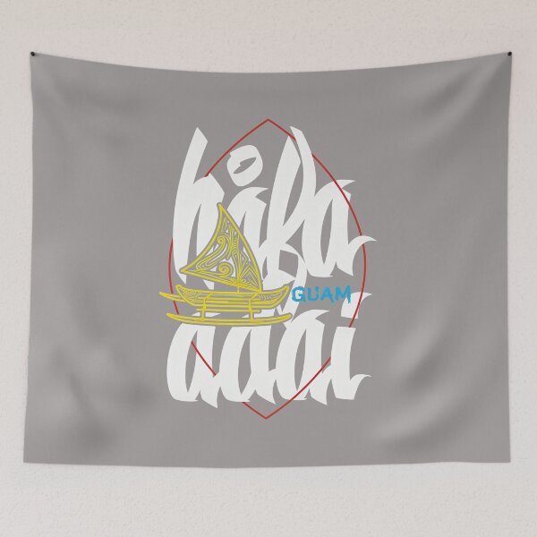 Item preview, Hafa Adai Guam Calligraphy Canoe T-Shirt-84 designed and sold by PeterNavrodt.