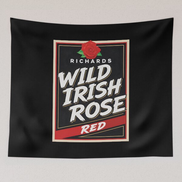 Item preview, Richards Wild Irish Rose Red Vintage Label designed and sold by Black-OniOns.