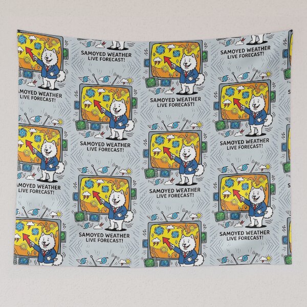 Item preview, Samoyed Weather Forecaster designed and sold by PictoVibe.