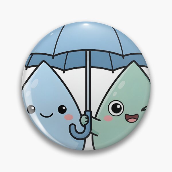 Item preview, Raindrop Pals Under Umbrella designed and sold by darlbit.