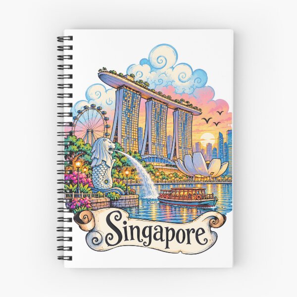 Item preview, Singapore Marina Bay Sands Travel Illustration designed and sold by EdwinkOne.