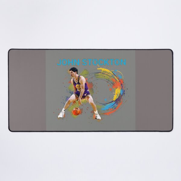 Item preview, John Stockton Dribbling Retro Art T-Shirt-60 designed and sold by AlexanderKleest.