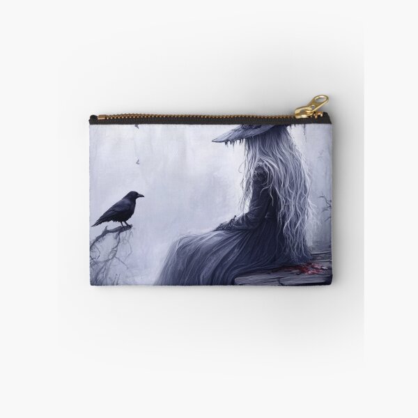 Item preview, Silver Haired Witch and Raven designed and sold by WhimsyWink.