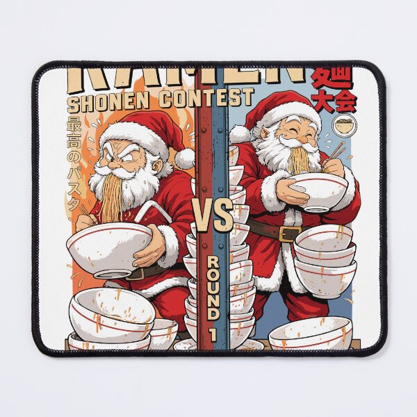 Item preview, Santa Claus Eating Ramen Christmas Dinner Funny Holiday Foodie Art designed and sold by JOSUQ.