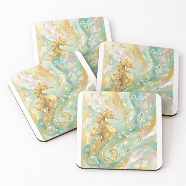 Item preview, Golden Seahorse Origami Artist designed and sold by PictoVibe.
