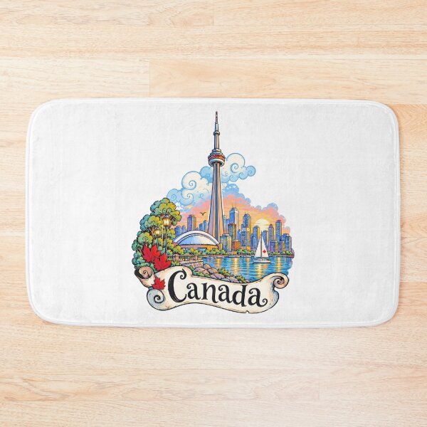 Item preview, Toronto CN Tower Canada Travel Illustration designed and sold by EdwinkOne.
