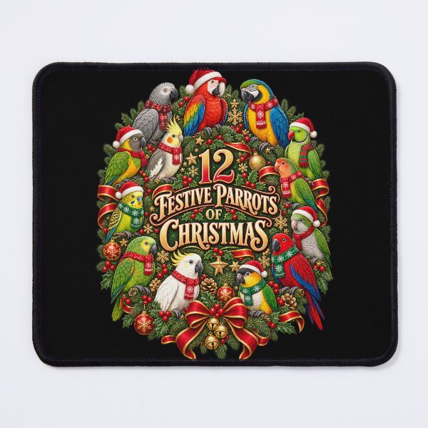 Item preview, Twelve Festive Parrots Christmas designed and sold by Knightzoro Studio.
