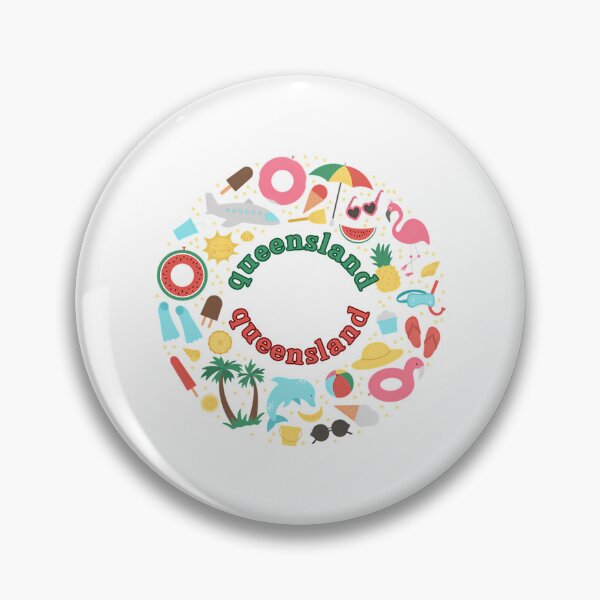 Item preview, Queensland Vacation Icons Wreath Design designed and sold by kopilochoa.