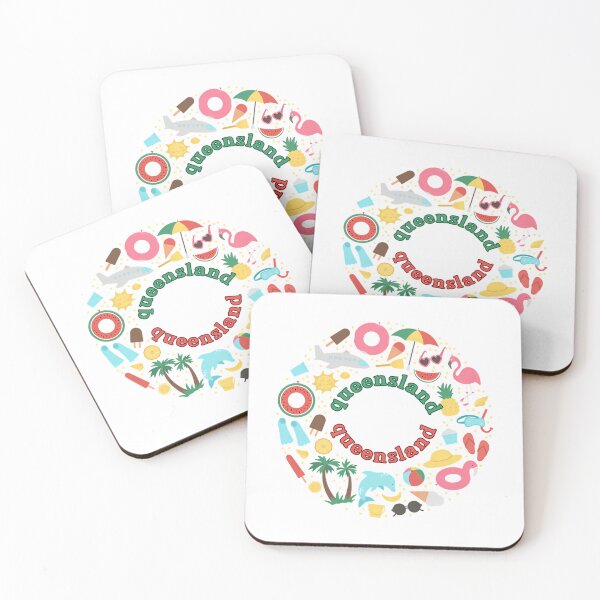 Item preview, Queensland Vacation Icons Wreath Design designed and sold by kopilochoa.