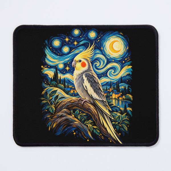 Item preview, Cockatiel Starry Night Painting designed and sold by Knightzoro Studio.