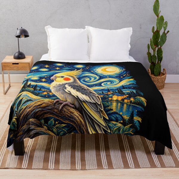 Item preview, Cockatiel Starry Night Painting designed and sold by Knightzoro Studio.