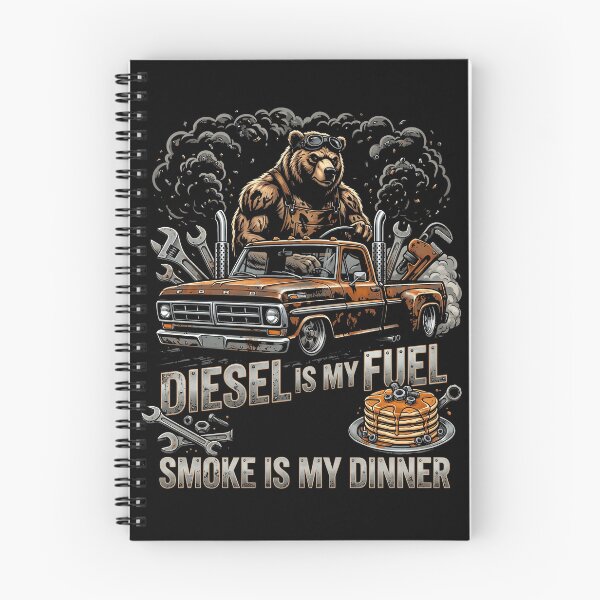 Item preview, Vintage Diesel Pickup Truck Bear Mechanic With Tools and Pancake Illustration designed and sold by ArcaneArtistry.