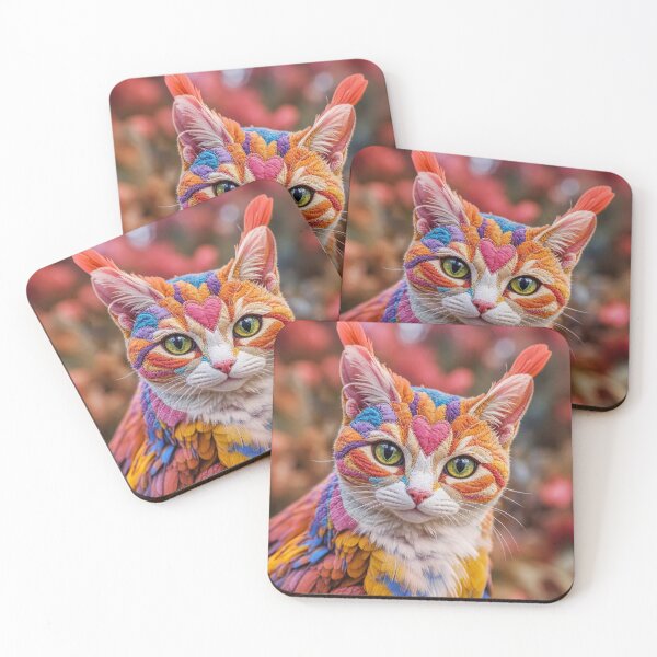 Item preview, ​Colorful Quilted Fantasy Cat designed and sold by KingsArtworx 2.
