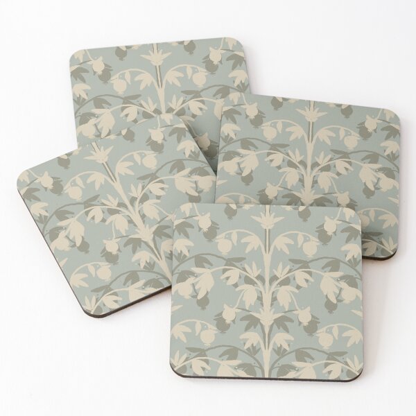 Item preview, Sophisticated Trailing Pomegranate - Cream & Blue designed and sold by LoveAlways-AEP.