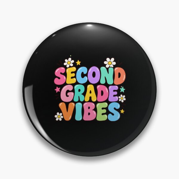 Item preview, Second Grade Vibes Colorful Classroom Teacher Design designed and sold by stmpdwrld.