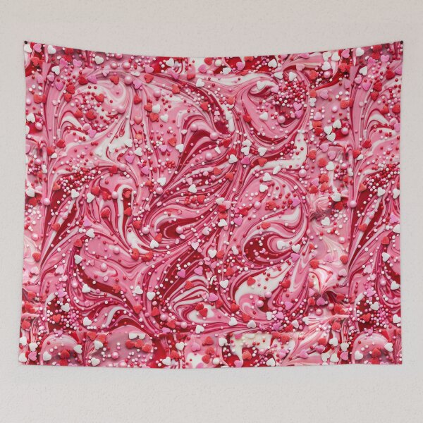 Item preview, Valentine Candy Bark Swirl with Heart Sprinkles designed and sold by Seeding Serendipity.