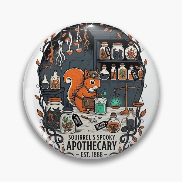 Item preview, Red Squirrel Haunted Apothecary designed and sold by PictoVibe.