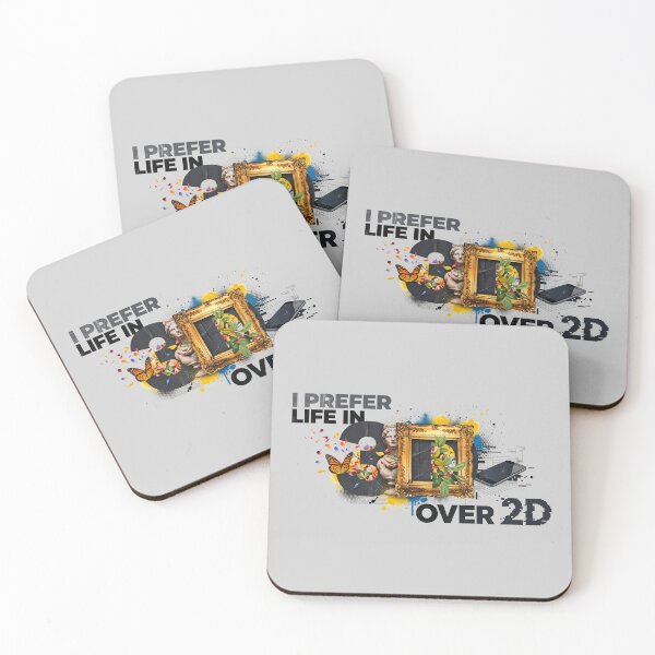 Item preview, I Prefer Life In 3D Over 2D Surreal Art Collage Graphic designed and sold by KiwiRider.