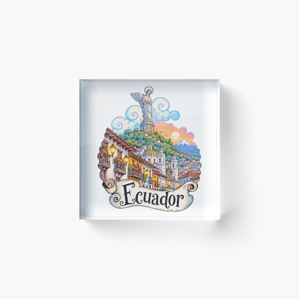 Item preview, Virgin of El Panecillo Quito Ecuador Travel Art designed and sold by EdwinkOne.