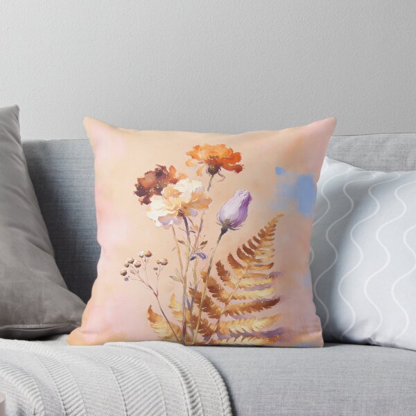 Item preview, Autumn Floral Bouquet with Golden Ferns designed and sold by soulfulpalette.