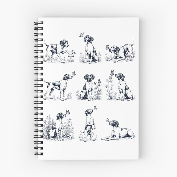 Item preview, Vintage English Pointer with Butterfly Flower Dog Lover designed and sold by dian-rody-crest.