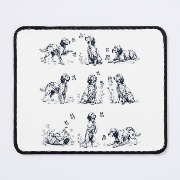Item preview, Vintage English Setter with Butterfly Flower Dog Lover designed and sold by dian-rody-crest.