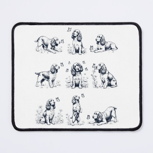 Item preview, Vintage Field Spaniel with Butterfly Flower Dog Lover designed and sold by dian-rody-crest.