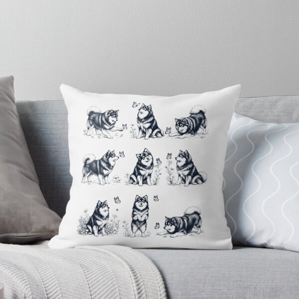 Item preview, Vintage Finnish Lapphund with Butterfly Flower Dog Lover designed and sold by dian-rody-crest.