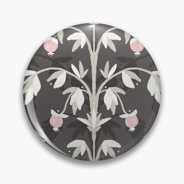 Item preview, Sophisticated Trailing Pomegranate - Charcoal & Mint designed and sold by LoveAlways-AEP.