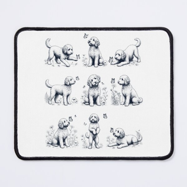 Item preview, Vintage Goldendoodle with Butterfly Flower Dog Lover designed and sold by dian-rody-crest.