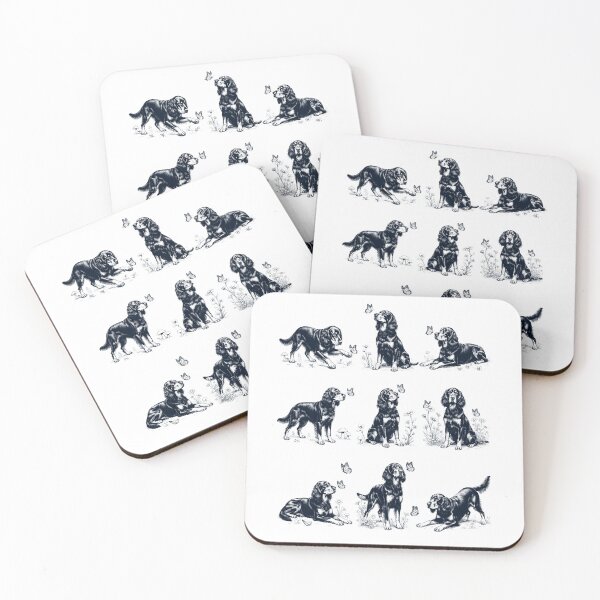 Item preview, Vintage Gordon Setter with Butterfly Flower Dog Lover designed and sold by dian-rody-crest.
