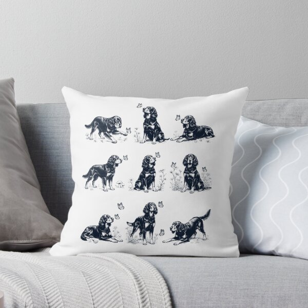 Item preview, Vintage Gordon Setter with Butterfly Flower Dog Lover designed and sold by dian-rody-crest.