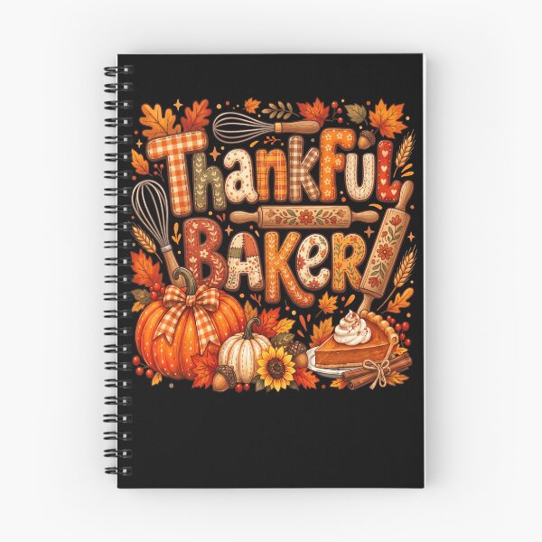 Item preview, Thankful Baker Autumn Pumpkin Pie Rolling Pin and Fall Leaves Illustration designed and sold by ArcaneArtistry.