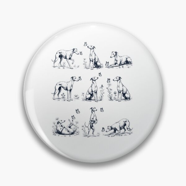 Item preview, Vintage Greyhound with Butterfly Flower Dog Lover designed and sold by dian-rody-crest.