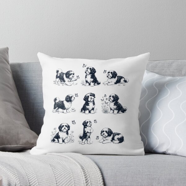 Item preview, Vintage Havanese with Butterfly Flower Dog Lover designed and sold by dian-rody-crest.