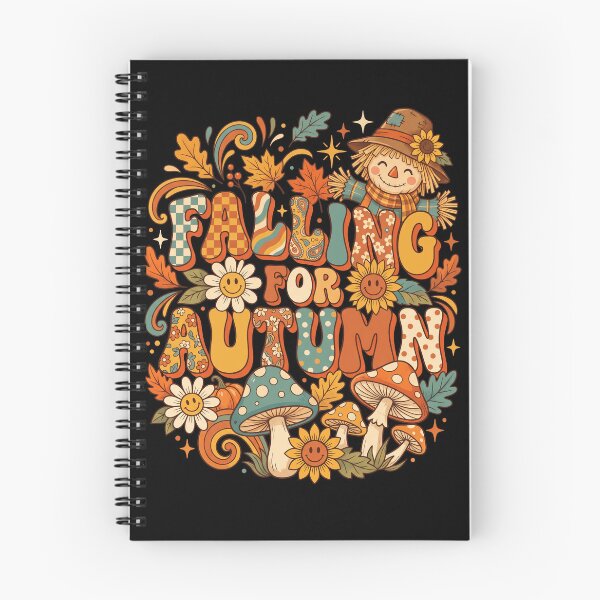 Item preview, Fall Autumn Lettering with Scarecrow Sunflowers Mushrooms and Colorful Leaves designed and sold by ArcaneArtistry.