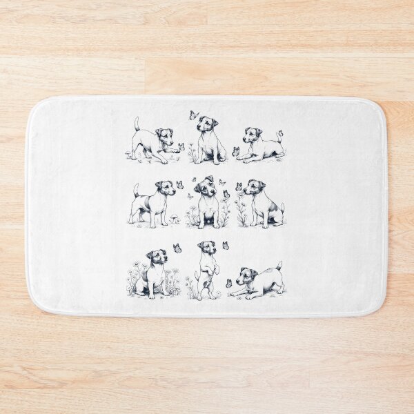Item preview, Vintage Jack Russell Terrier with Butterfly Flower Dog Lover designed and sold by dian-rody-crest.