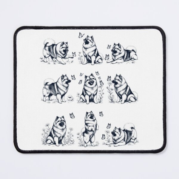Item preview, Vintage Keeshond with Butterfly Flower Dog Lover designed and sold by dian-rody-crest.