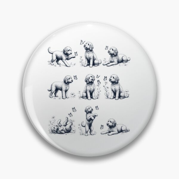 Item preview, Vintage Labradoodle with Butterfly Flower Dog Lover designed and sold by dian-rody-crest.