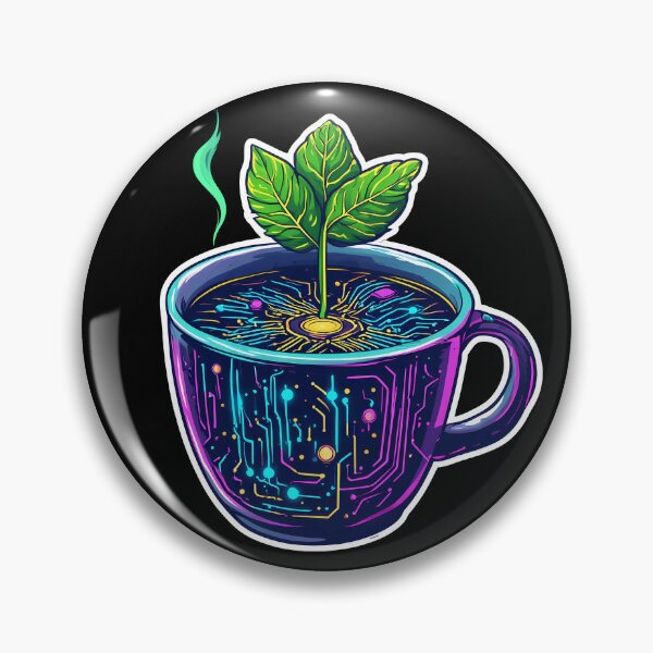 Item preview, Cyberpunk Coffee Mug Glowing Microchip Circuit Board Art designed and sold by Cyber Gold Studio.