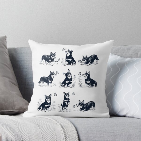 Item preview, Vintage Lancashire Heeler with Butterfly Flower Dog Lover designed and sold by dian-rody-crest.