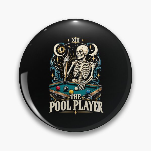 Item preview, Skeleton Pool Player Billiards Gothic Tarot Design designed and sold by stmpdwrld.