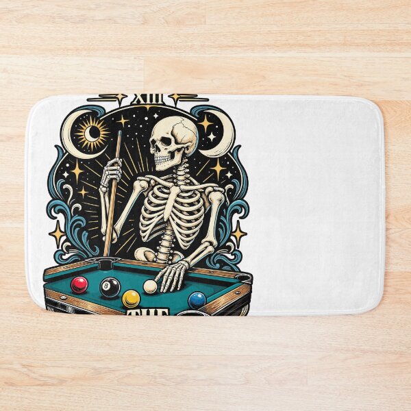 Item preview, Skeleton Pool Player Billiards Gothic Tarot Design designed and sold by stmpdwrld.